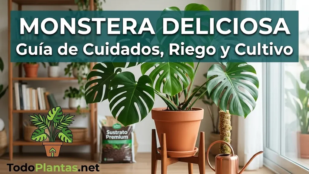 Monstera deliciosa: cuidados, riego y cultivo