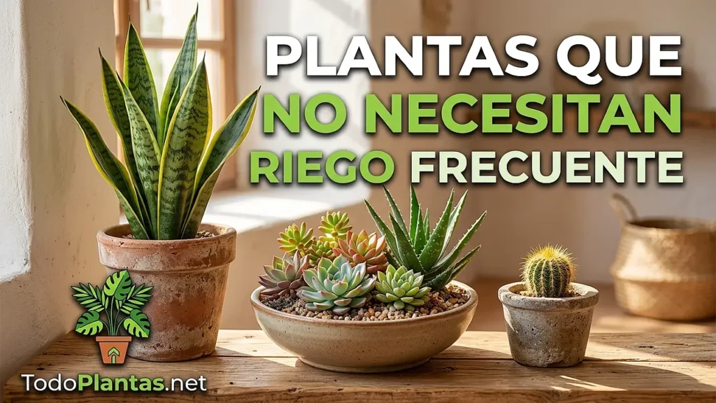 Plantas que no necesitan riego frecuente