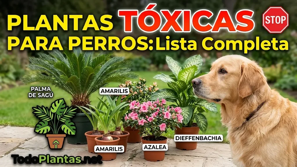 Plantas tóxicas para perros: lista completa